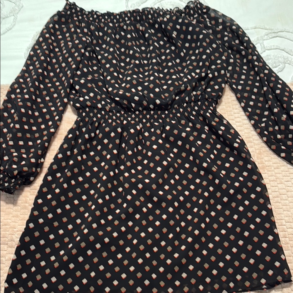 WHBM Elegant Black and beige Women's Dress